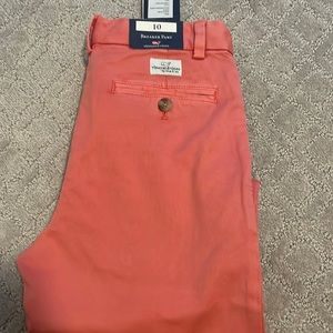 BNWT Vineyard Vines Sz 10 Breaker Pants. Salmon color.